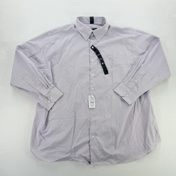 Oak Hill Other - Oak Hill Shirt Mens 18.5 34/35 Blue Check Big Tall Non Iron Long Sleeve Dress